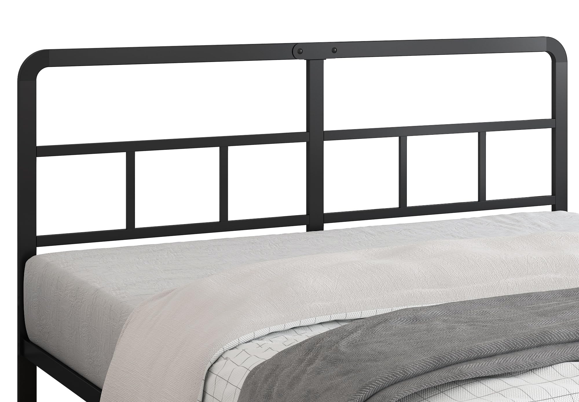14 Inch Queen Size Bed Frame with Headboard, No Box Spring Needed