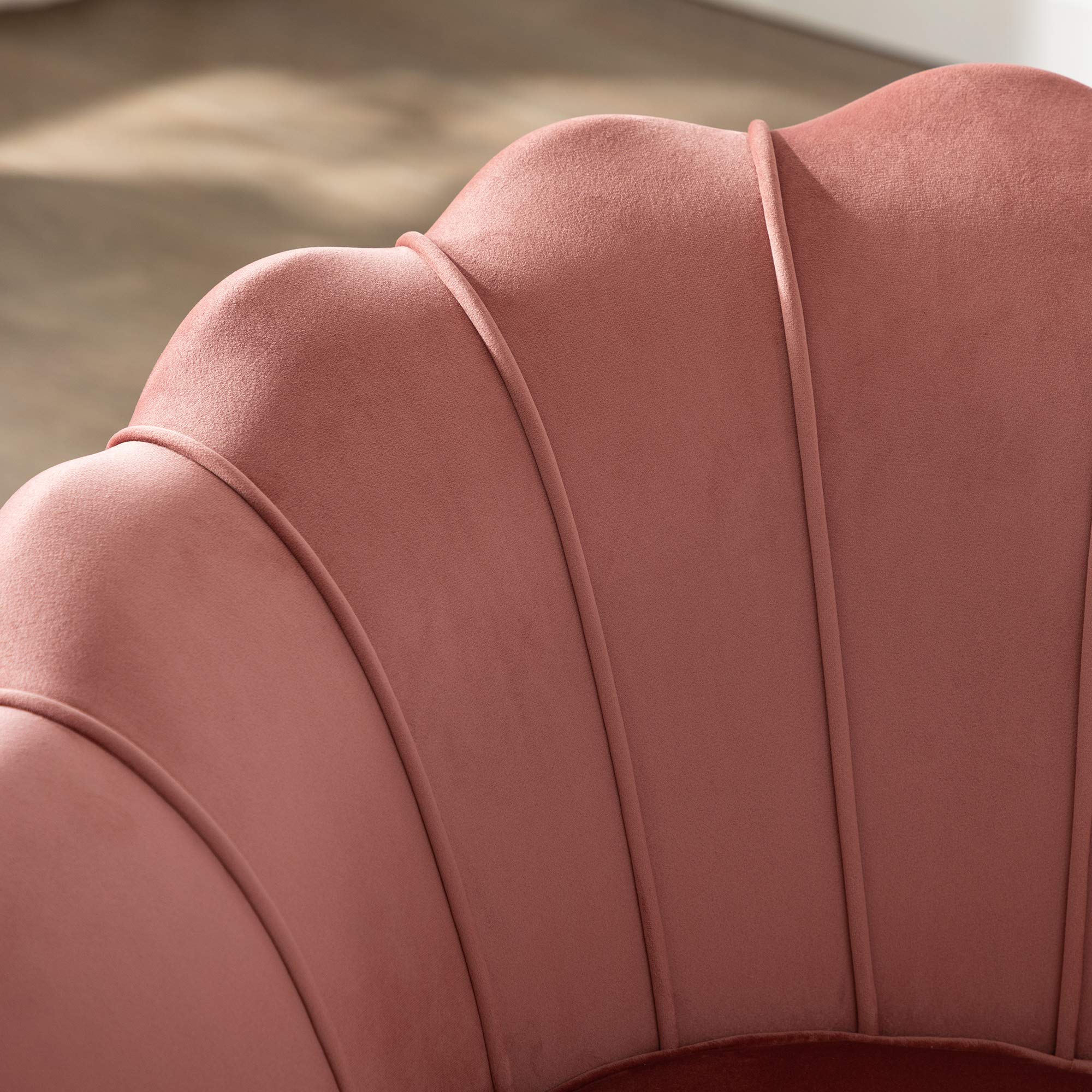 Pink Velvet Accent Chair for Living Room, Lounge Chair for Bedroom Chairs