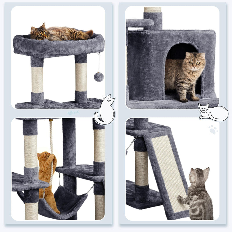 Cat Tree Cat Tower, 63 Inches Multi-Level Cat Tree for Indoor Cats, Tall Cat Tree