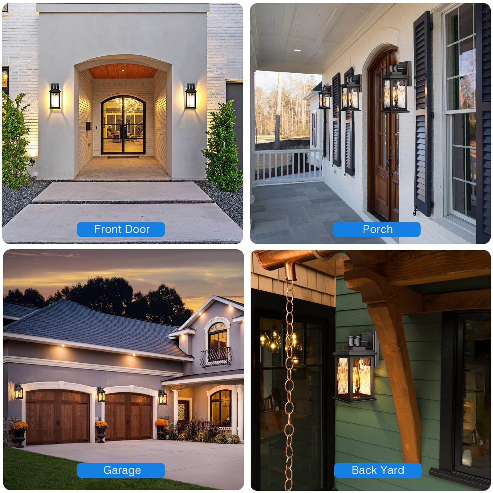 Motion Sensor Outdoor Lights Wall Mount, Dusk To Dawn Exterior Light Fixture