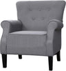 Modern Classic Accent Fabric Arm Chair, Linen Upholstered Single Sofa