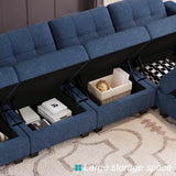 Sofa Couch with Reversible Chaises 6 seat Sectional Couch