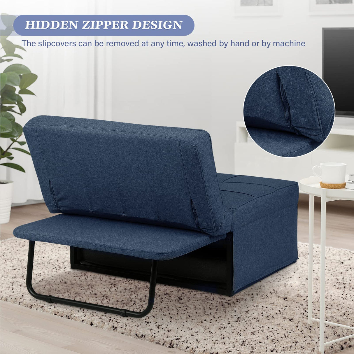 Sofa Bed Ottoman Bed Chair 4 in 1 Multi-Function Folding Sleeper