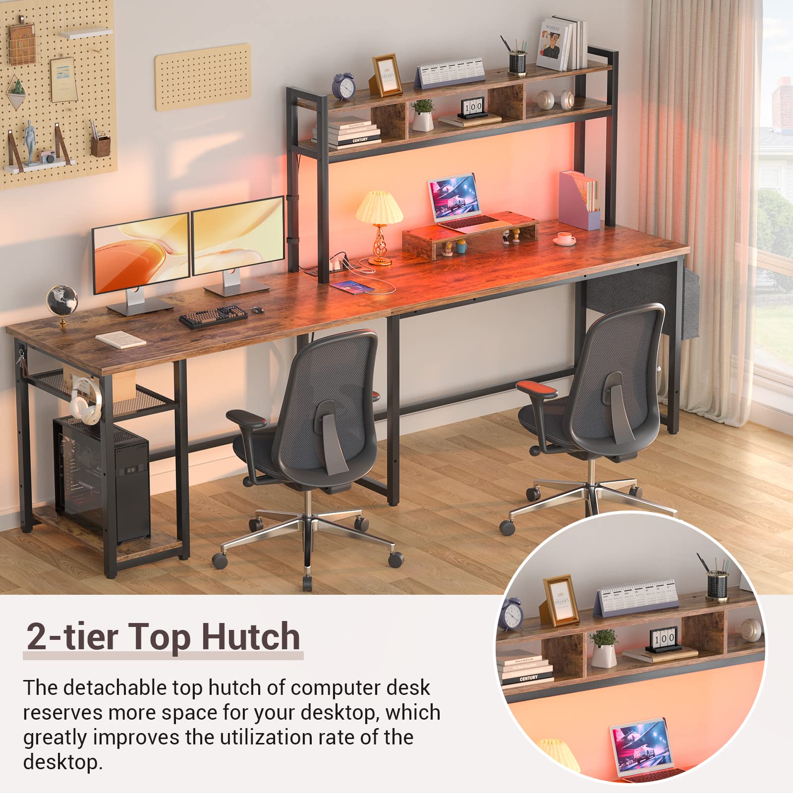 Reversible L-Shaped Corner Computer Desks