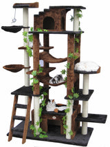 77-Inch Cat Tree, Brown/Black