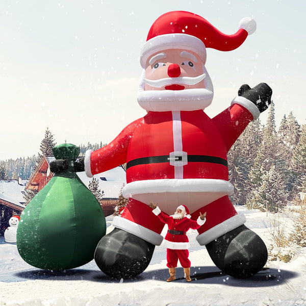 Inflatable Santa Claus 26FT Giant with UL Blower for Christmas Yard Decoration
