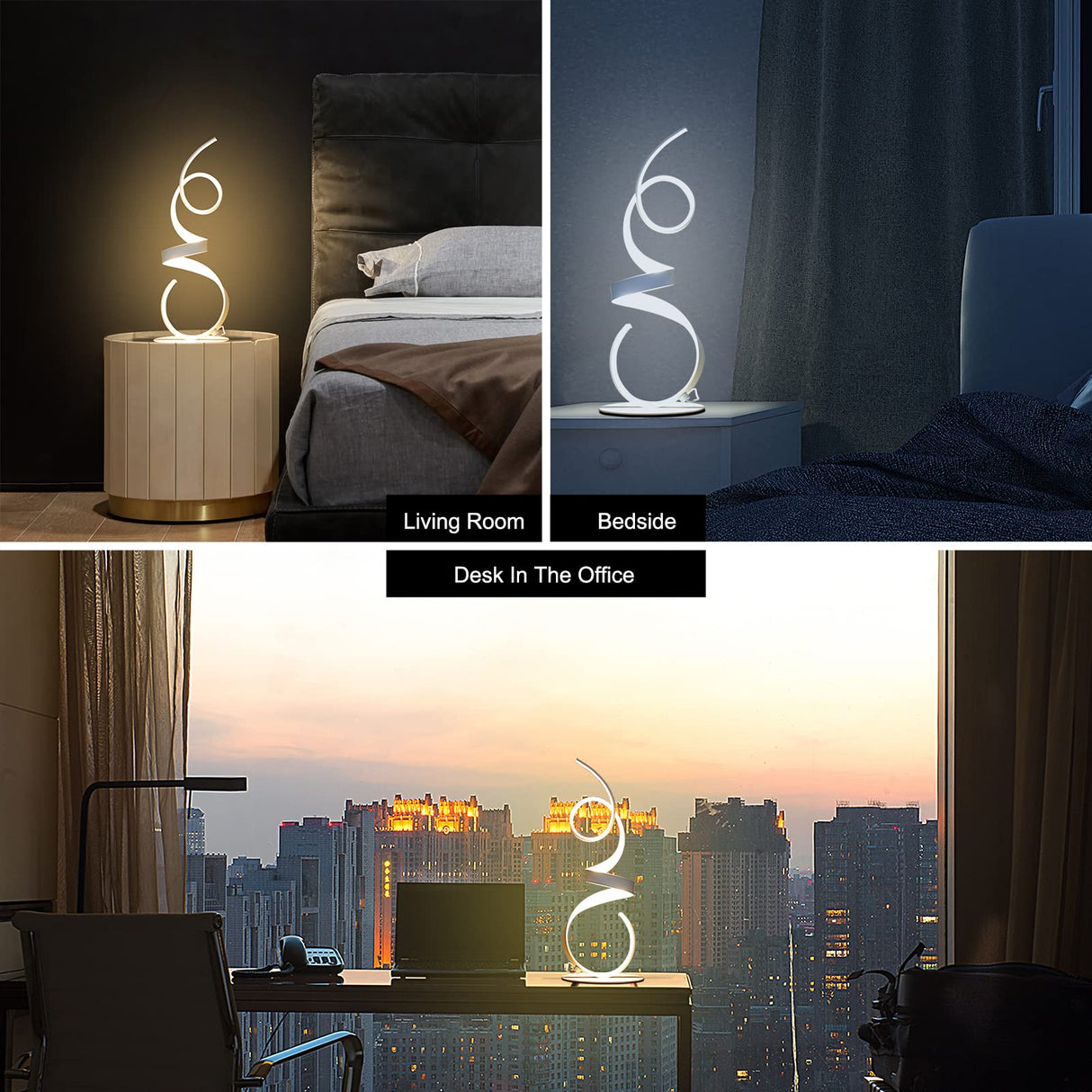 20W 3 Colors Dimmable LED Table Lamp 21.4 Inch