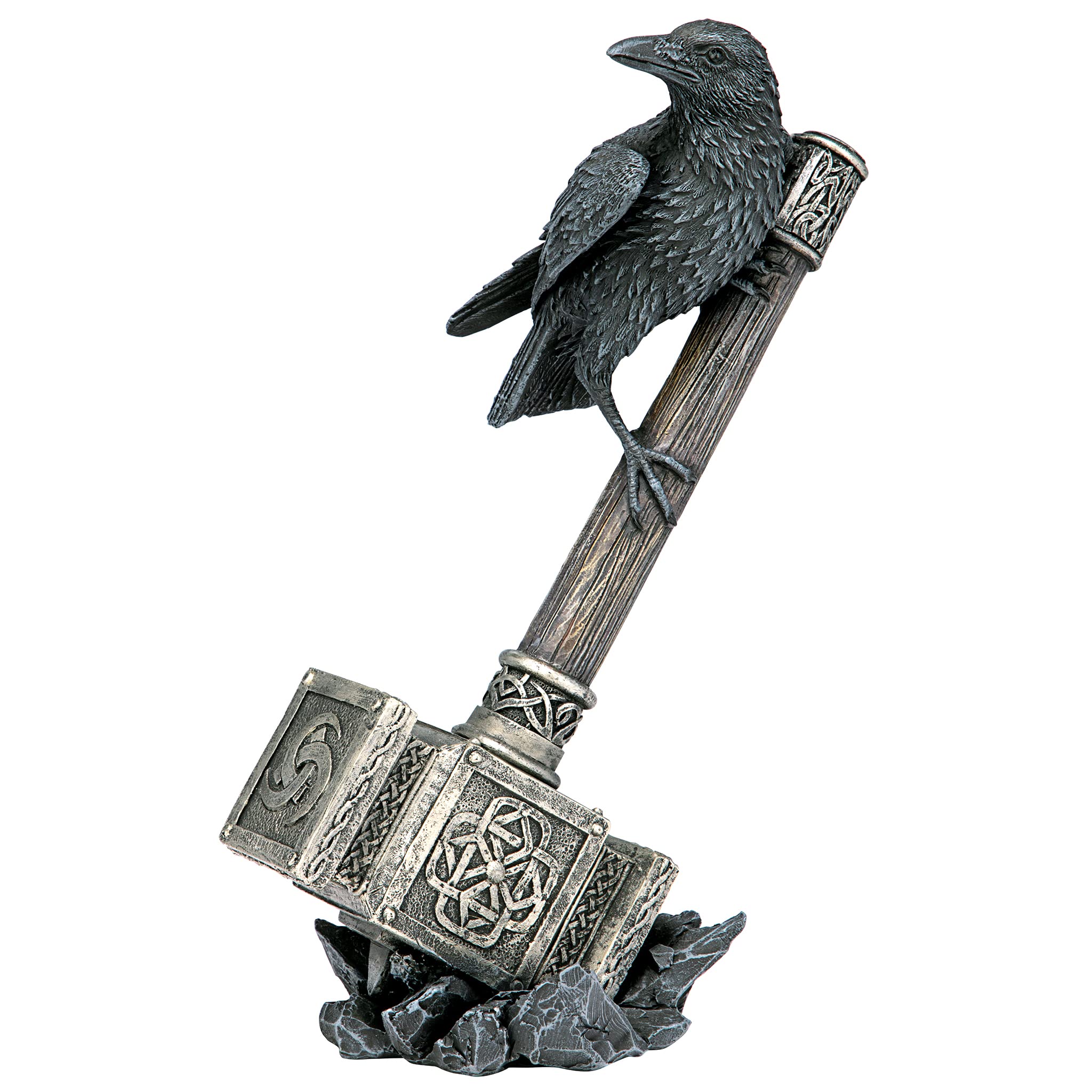 Raven Guardian of Thor's Thunder Hammer Statue