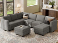 Oversized Modular Sectional Sofa U Shaped Couch Set with Storage Seat Convertible