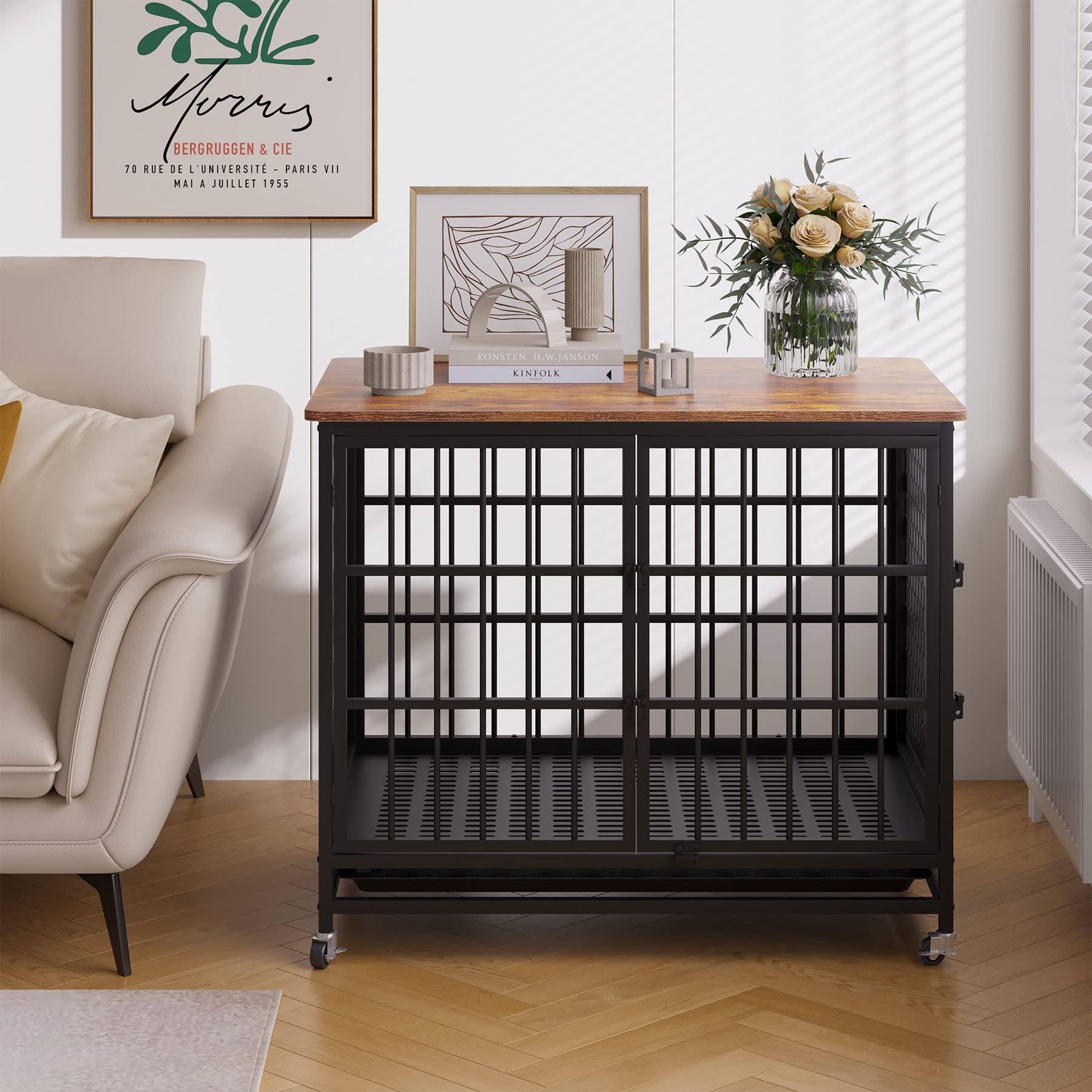 Large Dog Crate 42 inch Heavy Duty Extra Large Dog Crate Furniture