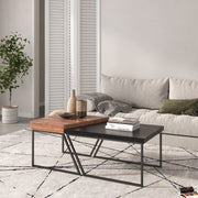 Nesting Table, Modern Stacking Side Table Set of 2