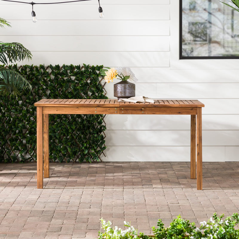 Dominica Contemporary Slatted Outdoor Dining Table