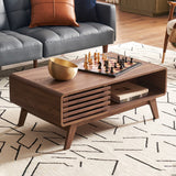 Ensley Coffee Table, Mid Century Modern Coffee Table with Storage, Rectangle Living Room Tables, Center Table