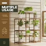 Hanging Plant Stand Large Plant Shelf  Rack Wooden Tiered Plant Holder