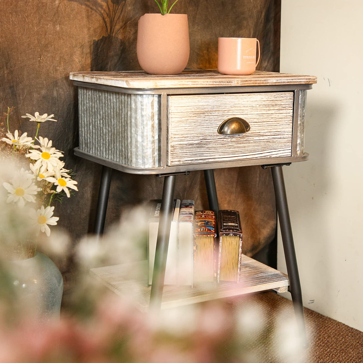 Nightstands Farmhouse Nightstand Bedside Table