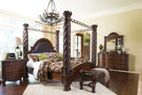 North Shore Ornate Faux Leather Upholstered Bedroom Bench