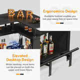 Home Bar Unit, L-Shaped Liquor Bar Table