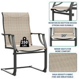 High Back Patio Chairs in All Weather Breathable Textile Fabric