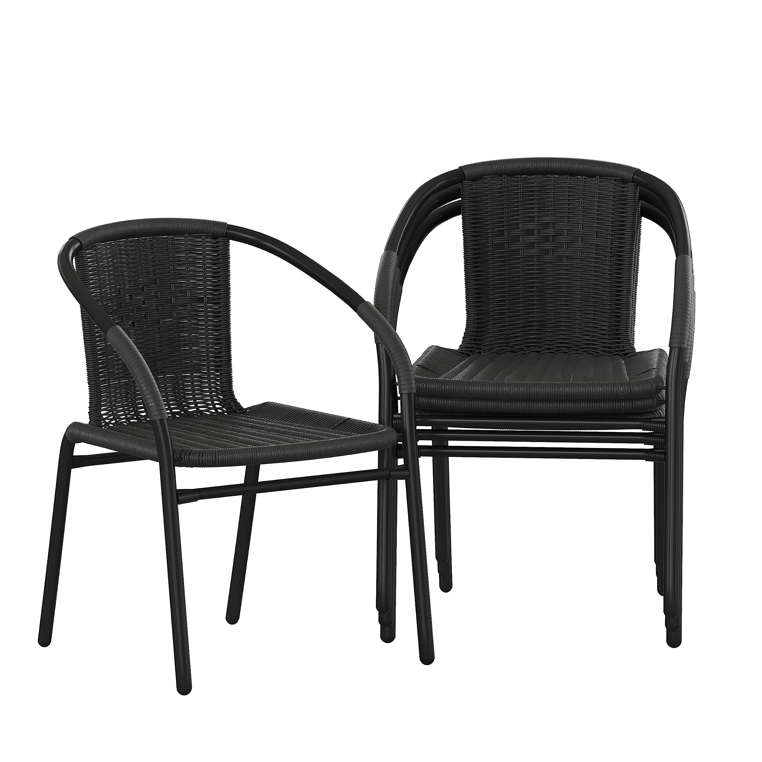 Lila 4 Pack Black Rattan Indoor