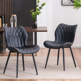 Dining Chairs Set of 2, Upholstered Faux Leather Kitchen & Dining Room Chairs