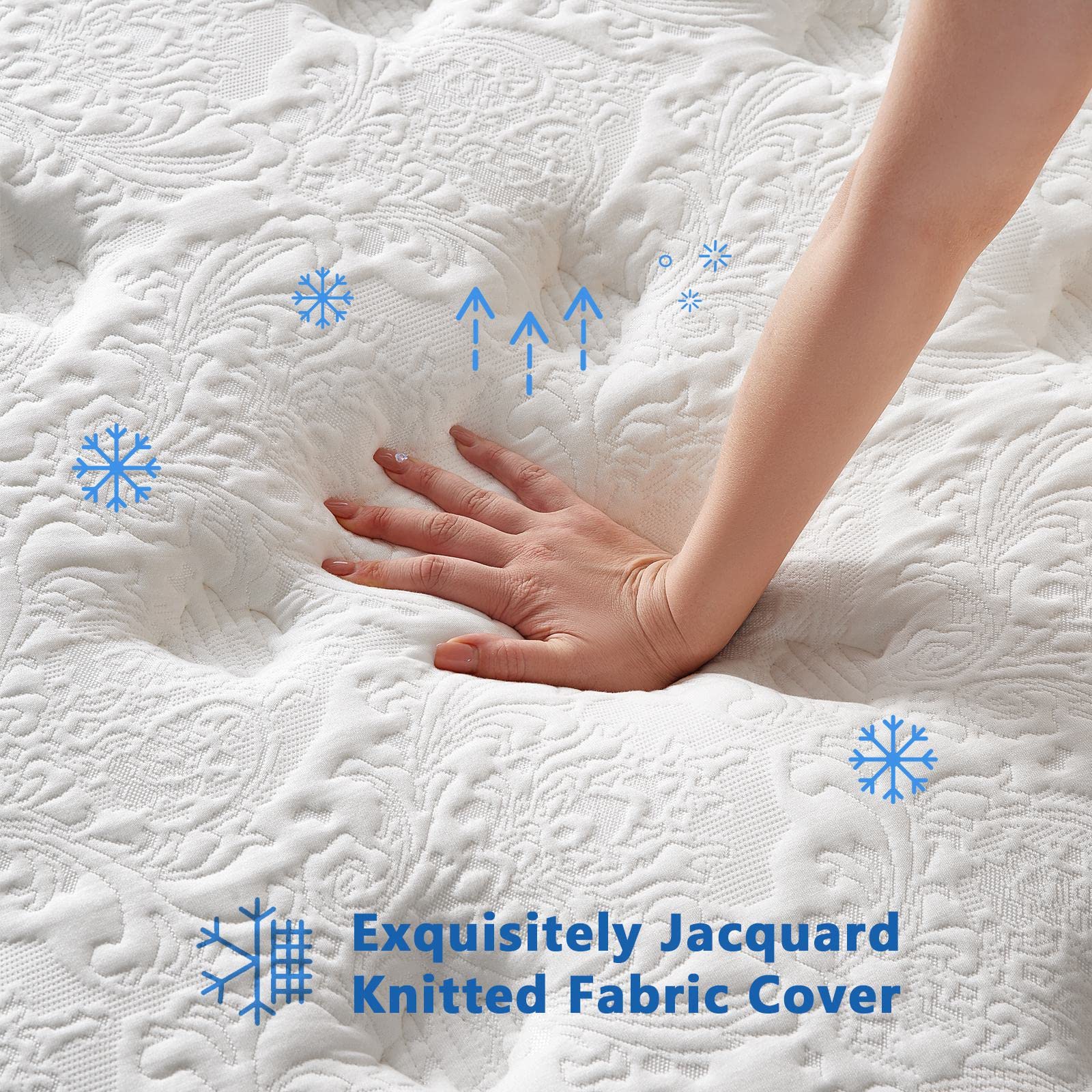 Queen Mattress 12 Inch, Pillow Top Cool Gel Memory Fayers