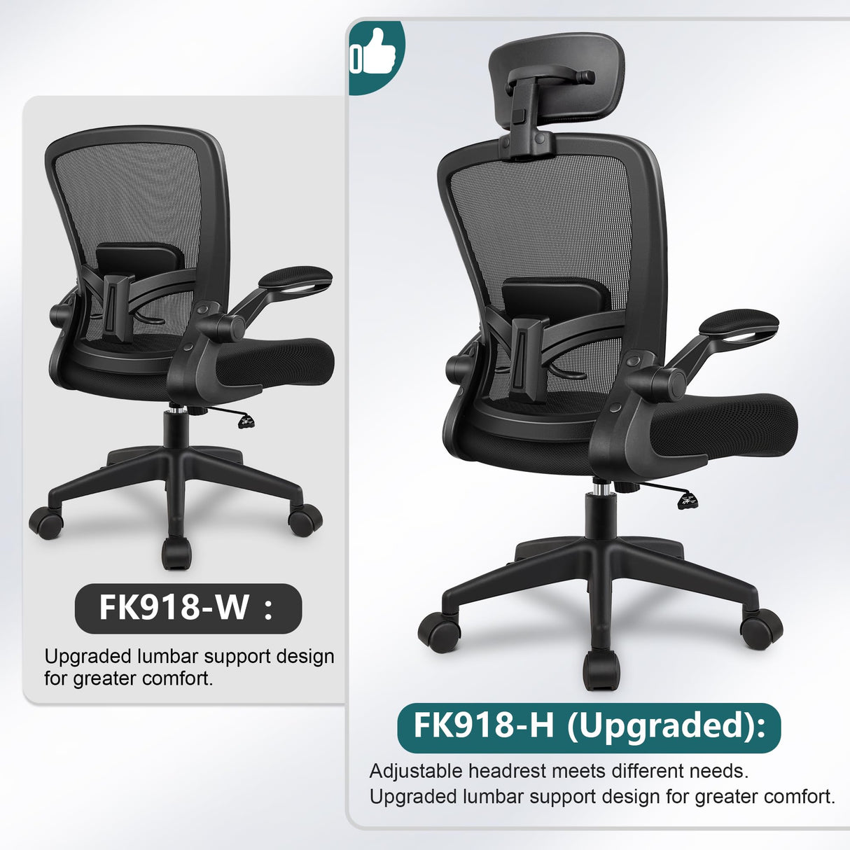 Ergonomic Office Chair, Headrest Desk Chair