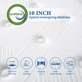 Queen Mattresses, 10 Inch Queen Size Hybrid Mattress, Bed in A Box