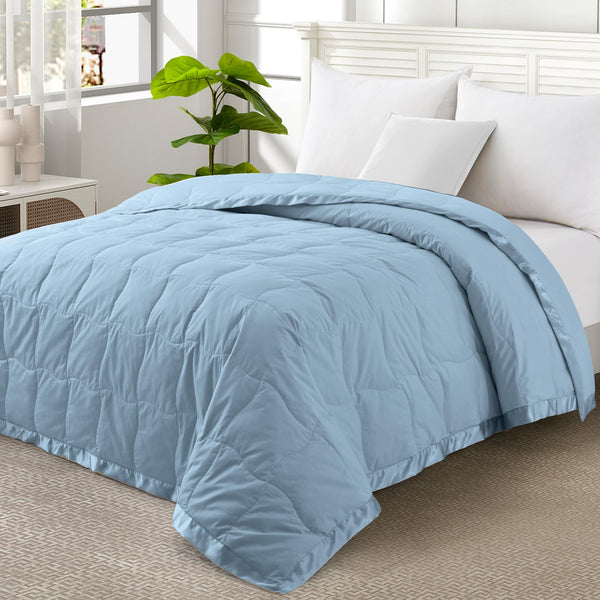 King Size Blanket - Soft Lightweight Feather Down Blanket, 600 Thread Count