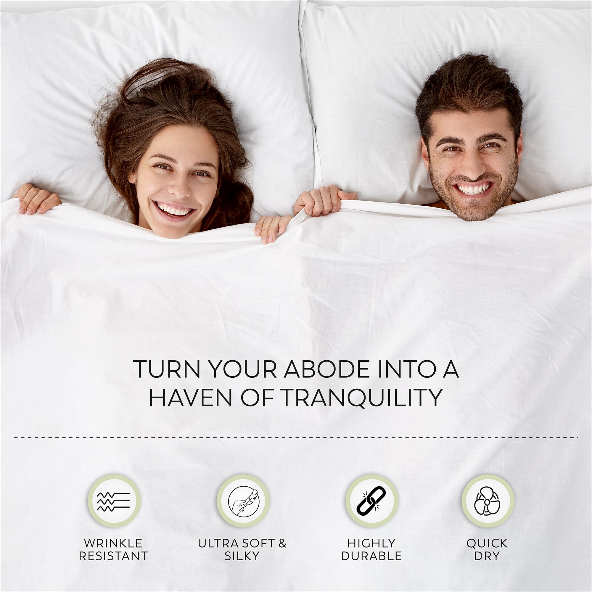 600 Thread Count Cotton Rich Queen Size Sheets Set White
