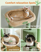 Cactus Cat Tree, Tall Cat Tree for Large Cat, Multi-Level Cat Tower