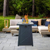 19.5-inch Propane Fire Pit, Porcelain Tile Top Gas Fire Pit Table