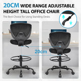 Office Drafting Chair, Ergonomic Tall Desk Chai