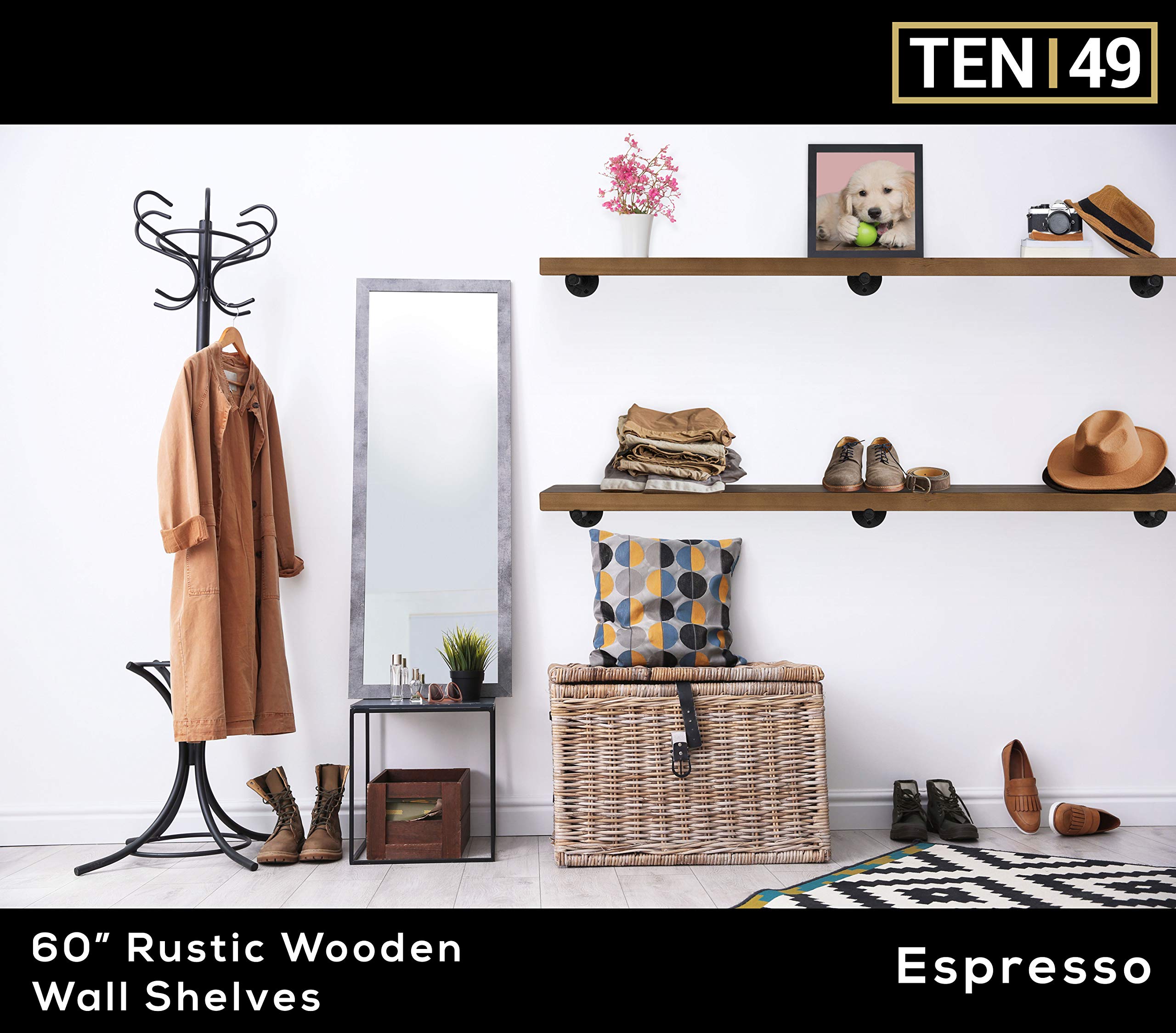 Industrial Rustic Wood Wall Shelf  Extra Thickness Modern Interior Decor Floating Shelves