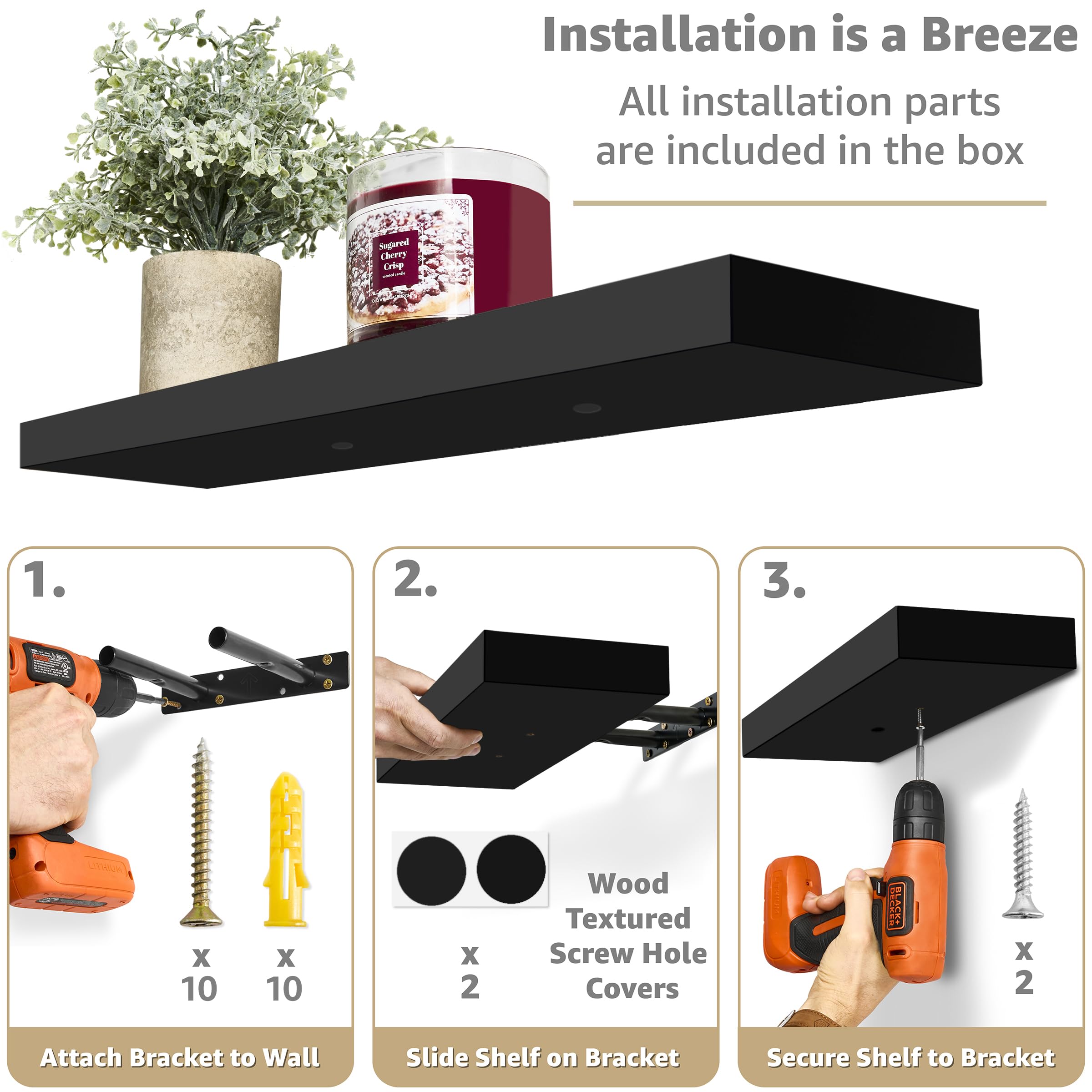 Wall Shelves for Bedroom, Kitchen, Living Room, Bathroom Shelves Over