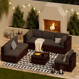 Patio Furniture Sets, Modular Rattan Outdoor Patio Sectional Furniture Sofa Set