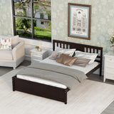 Queen Size Bed Frame, Wood Platform Bed Frame with Headboard