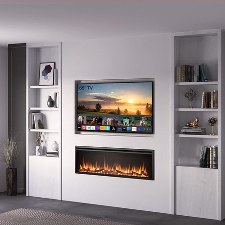 Austin in Wall Recessed & Wall Mounted Electric Fireplace (60")