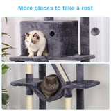 Cat Tree, 57" Cat Tower with Scratching Posts