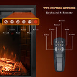 Wall Fireplace Electric with Remote Control