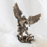 8 Inch Saint Michael Archangel Full Demon Statue Intricate Detail