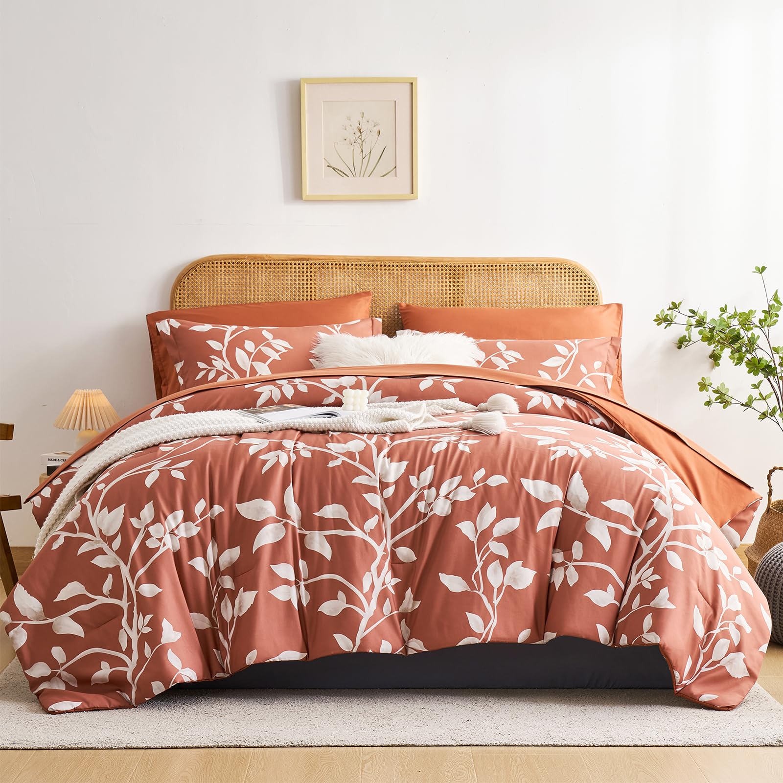 Queen Comforter Set 7 Piece Bed in a Bag