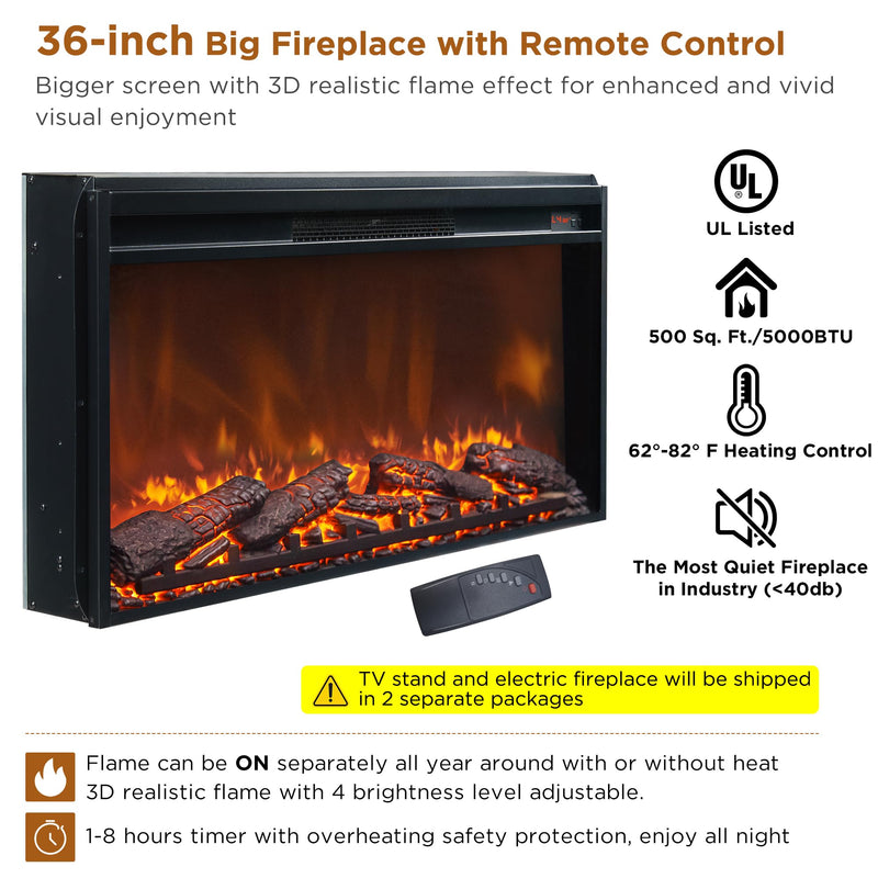 Electric Fireplace for 75 80 Inch TV
