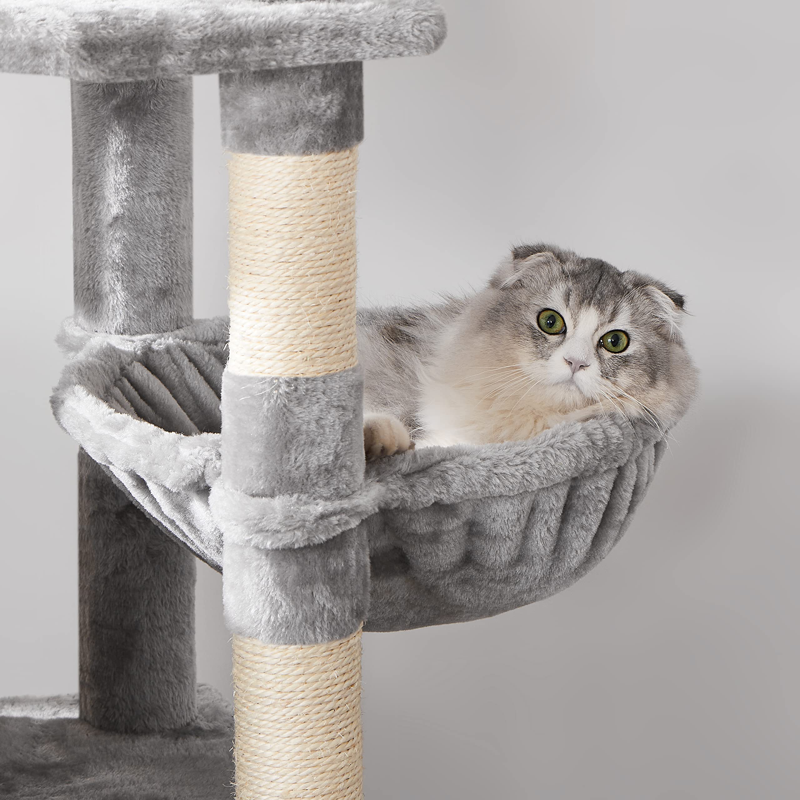 64.5inches Cat Tree Multi-Level Cat Tower for Indoor Cats with Scratching Posts, Board