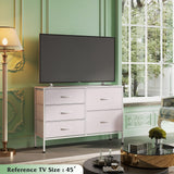 Dresser for Bedroom with 5 Drawers, Wide Bedroom Dresser with Drawer Organizers