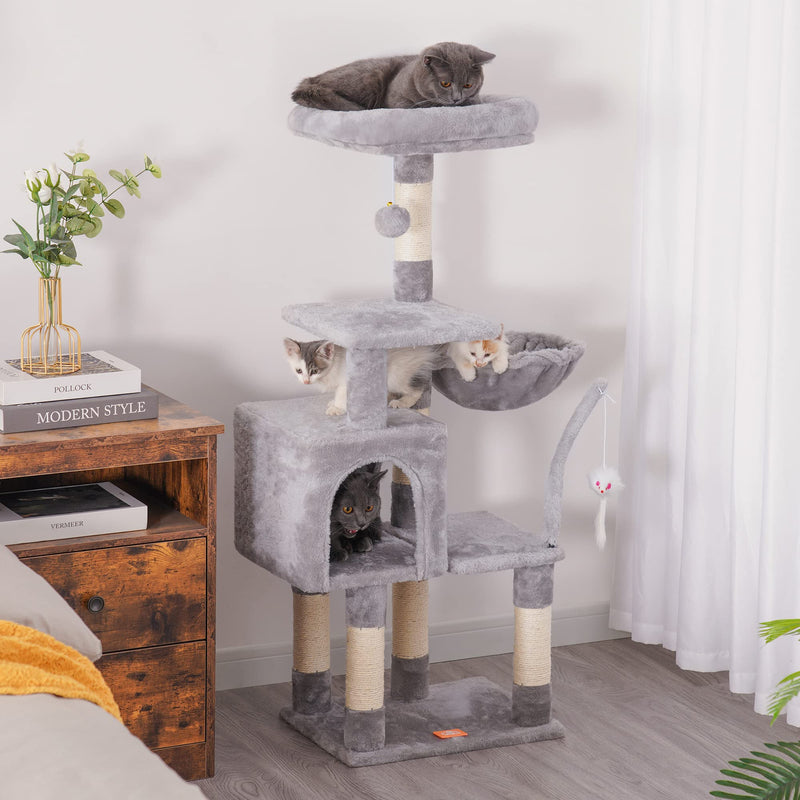 Cat Tree with Toy, Cat Tower condo for Indoor Cats, Cat House with Padded Plush Perch
