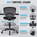 Office Drafting Chair, Ergonomic Tall Desk Chai