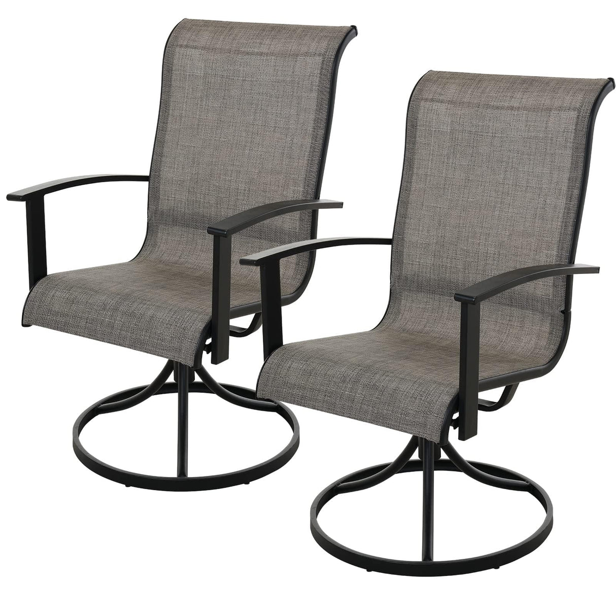 Outdoor Swivel Rocking Patio Dining Chairs Set of 2