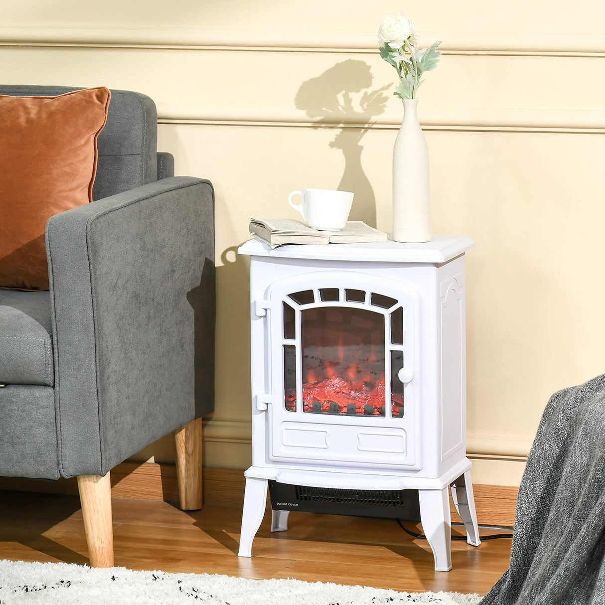 22" Free Standing Electric Fireplace Stove