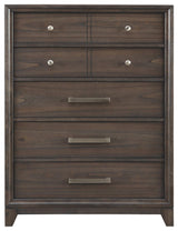 Brueban Transitional Contemporary 5 Drawer Chest with Dovetail Construction