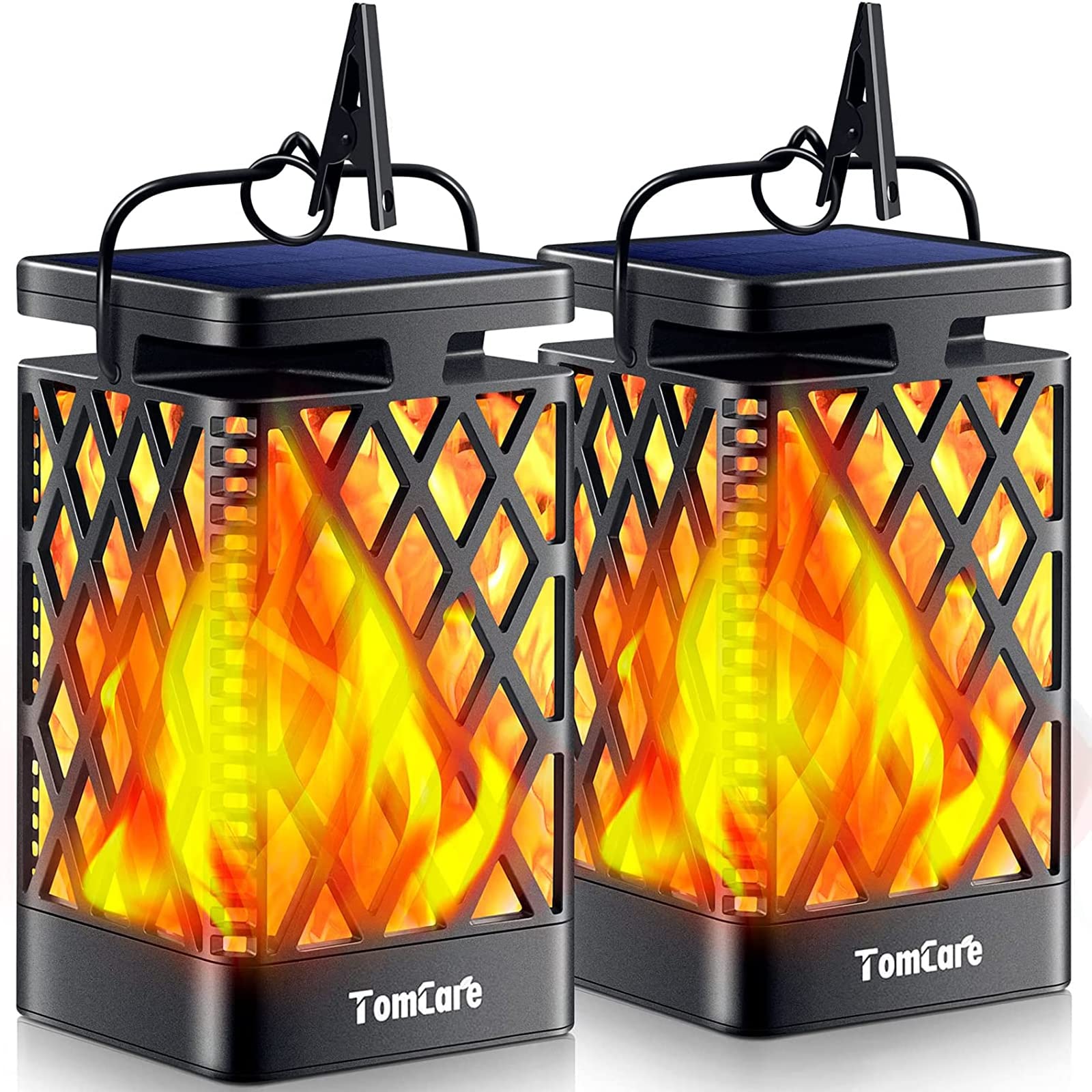 Solar Lights Flickering Flame Solar Lantern  Hanging Lanterns Decorative